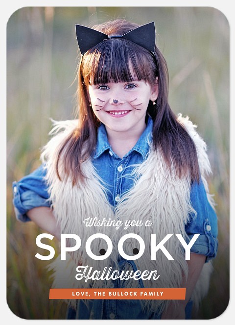 Spooky Wishes Halloween Photo Cards
