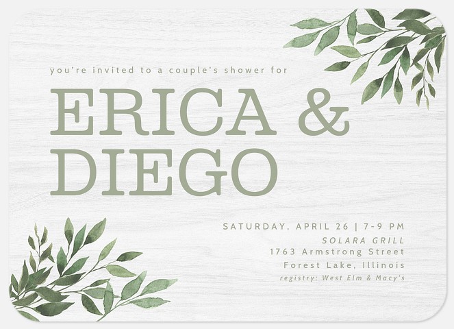 Modern Rustic Baby Shower Invitations