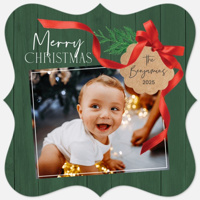 Rustic Charm Holiday Photo Cards