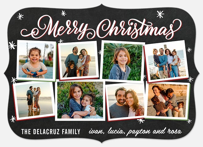 Whimsical Collage Holiday Photo Cards