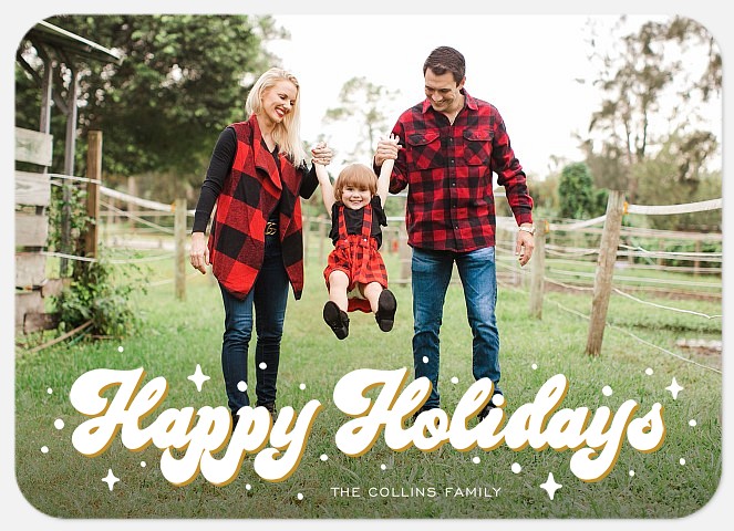 Groovy Greetings Holiday Photo Cards