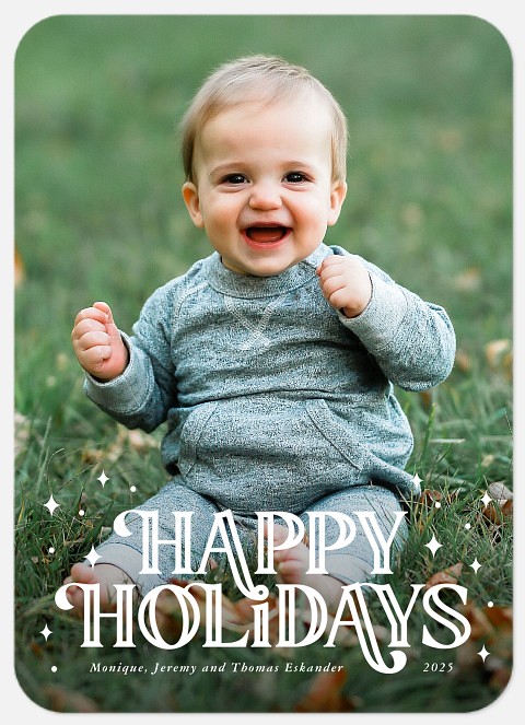 Bold Twinkle Holiday Photo Cards