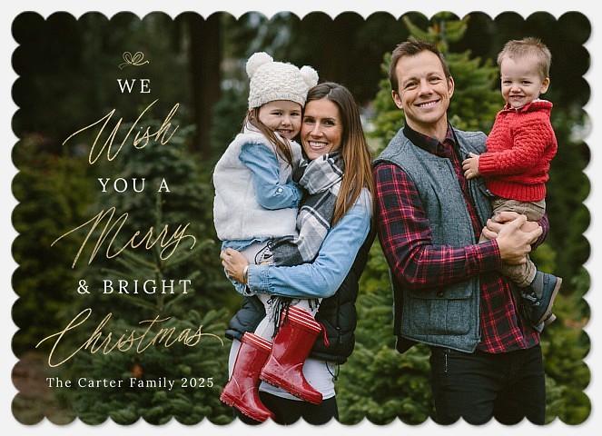 Merry & Bright Tree Holiday Photo Cards