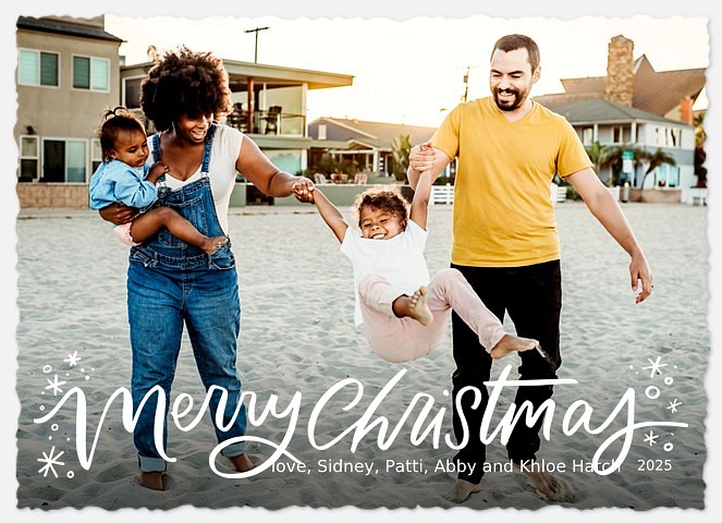 Retro Snow Holiday Photo Cards