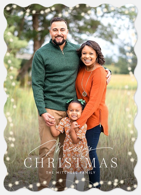 Festive Lights Holiday Photo Cards
