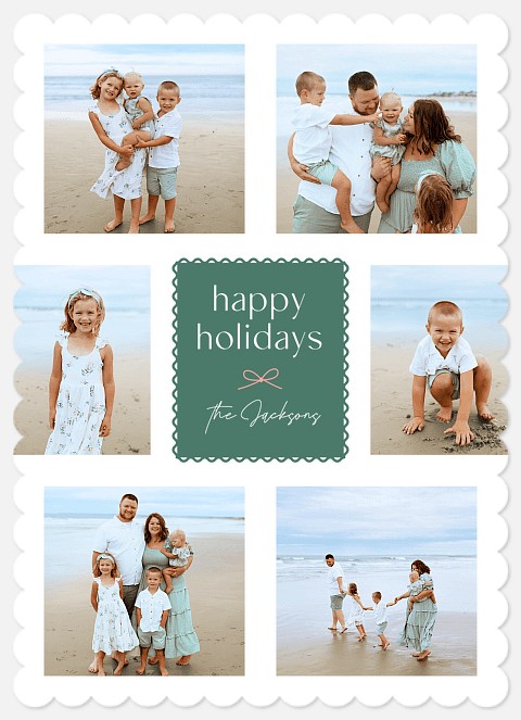Scalloped Box Holiday Photo Cards