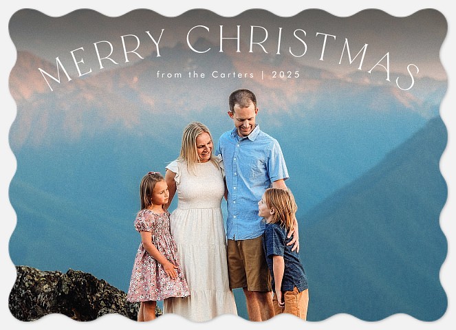 Arched Simplicity Holiday Photo Cards