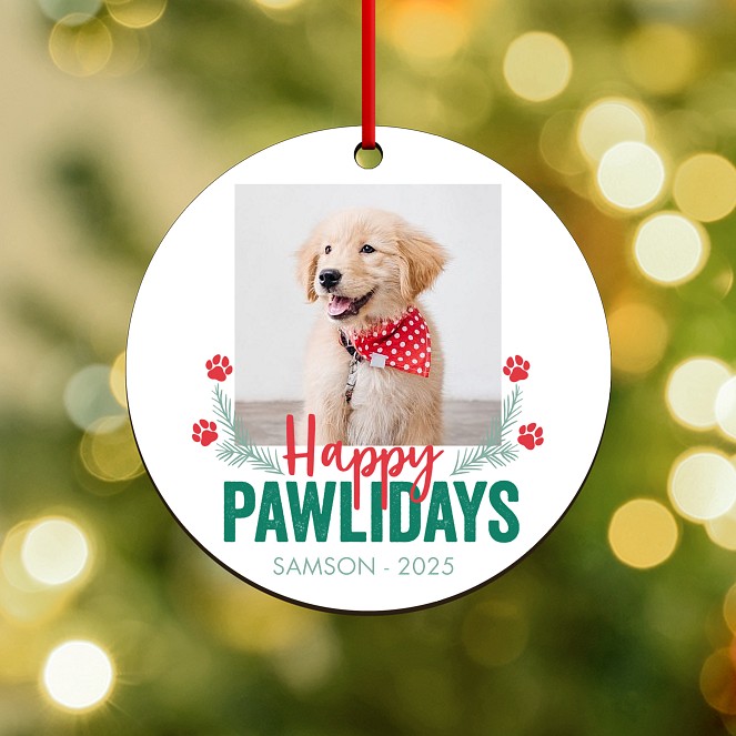 Pawliday Season Custom Ornaments