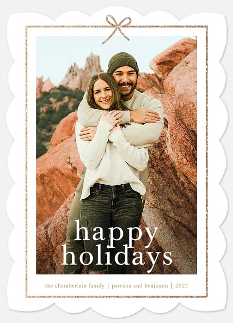 Glittering Gift Holiday Photo Cards