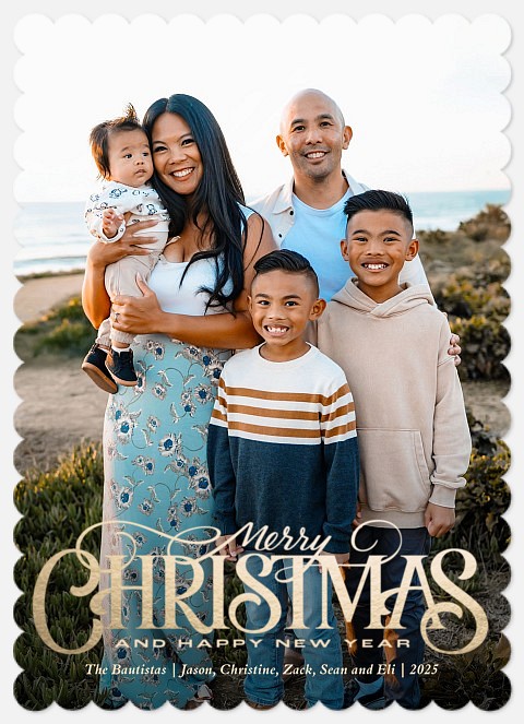 Christmas Lettering Holiday Photo Cards