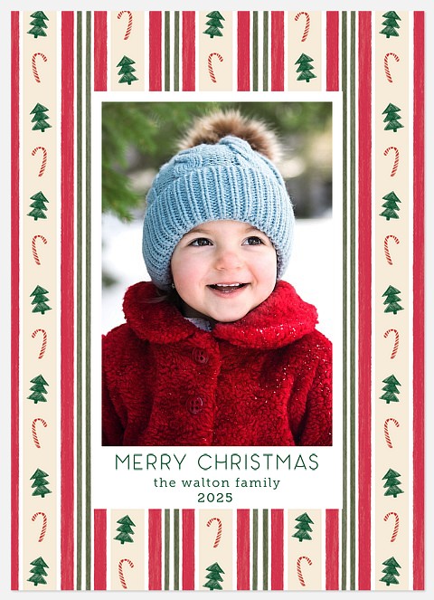 Candy Cane Wallpaper Holiday Photo Cards