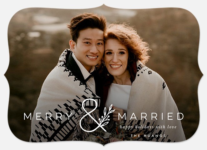 Berry Ampersand Holiday Photo Cards