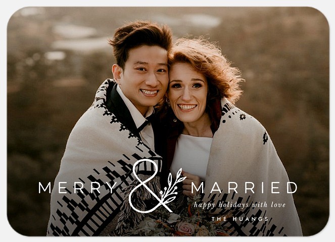 Berry Ampersand Holiday Photo Cards