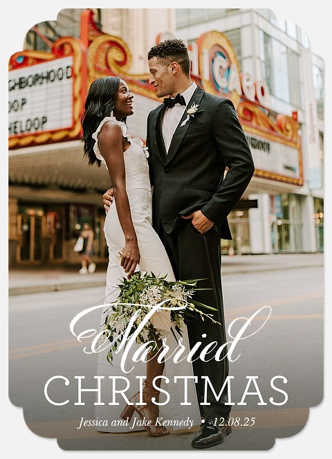 Newlywed Whimsy Holiday Photo Cards