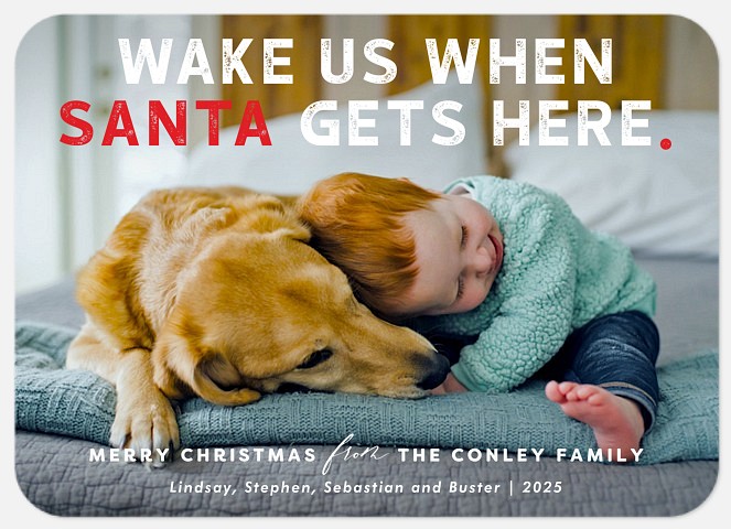 Wake Us Holiday Photo Cards