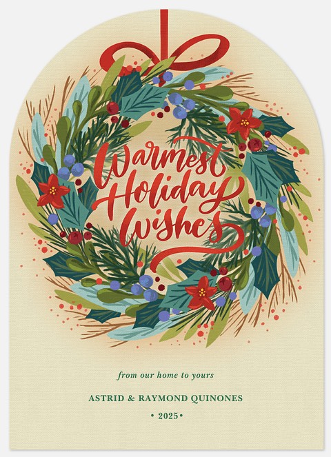 Warmest Wreath Holiday Photo Cards