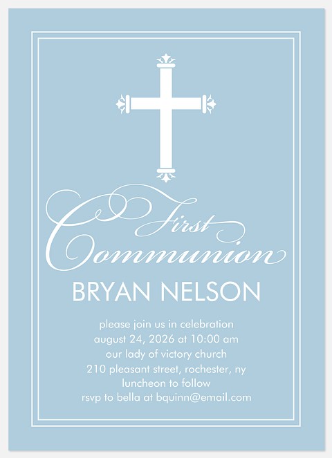 Faithful Tradition  First Communion Invitations