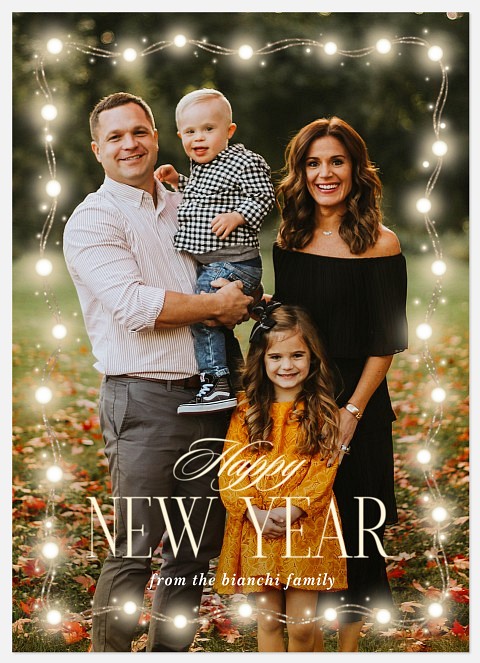 Twinkling Lights Holiday Photo Cards