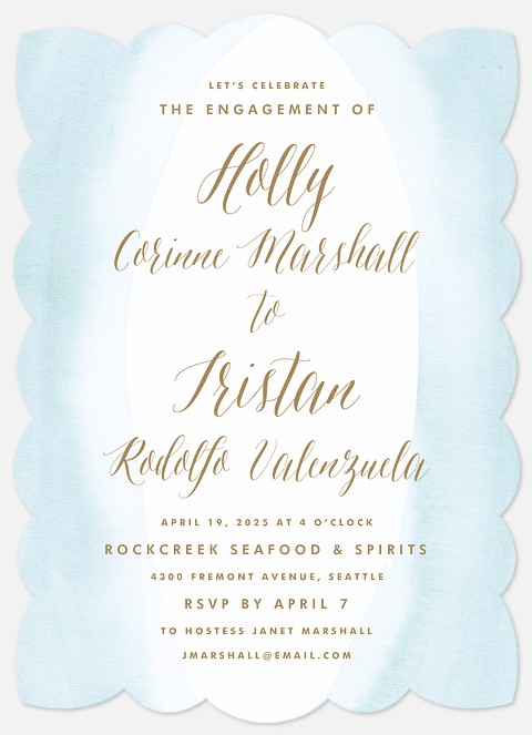 Beach Mist Engagement Party Invitations
