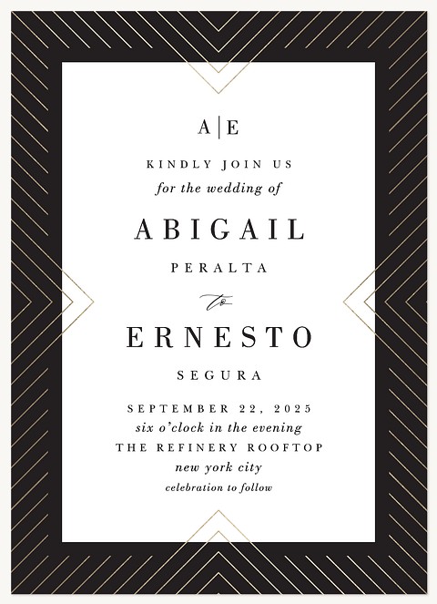 Illuminated Deco Wedding Invitations