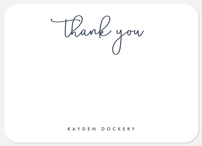Charming Calligraphy Thank You Cards 