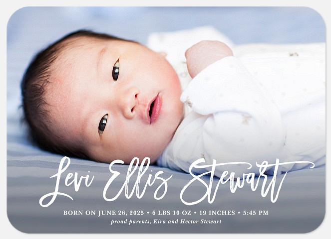 Modern Welcome Baby Birth Announcements