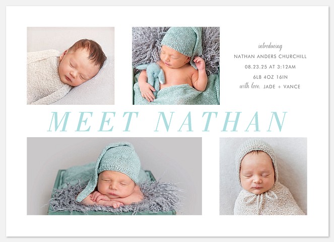 Modern Intro Baby Birth Announcements
