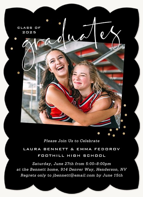 Dual Celebration Graduation Party Invitations
