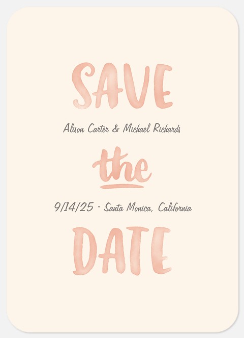 Watercolor Script Save the Date Photo Cards