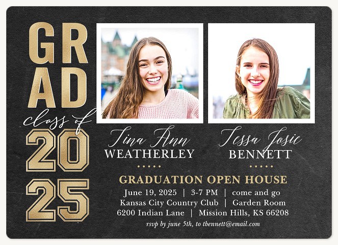 Double Grad Graduation Announcements