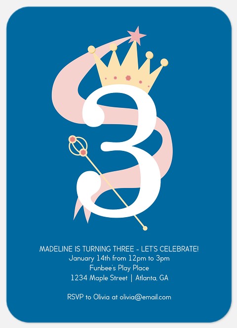 Royal Delight Kids' Birthday Invitations