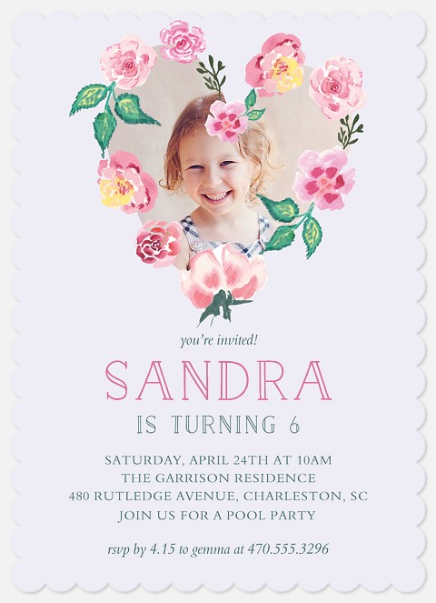 Precious Bouquet  Kids' Birthday Invitations