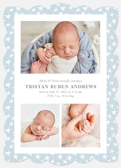 Starry Welcome Baby Birth Announcements