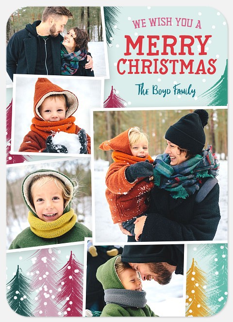 Forest Whimsy Holiday Photo Cards