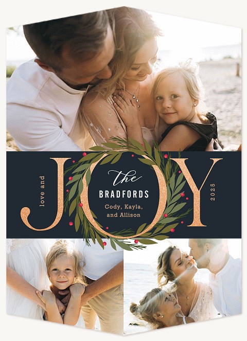 Joyous Wreath Christmas Cards