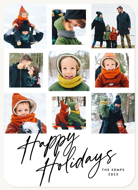 Checkerboard Gallery Photo Holiday Cards