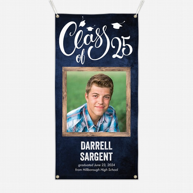 Flying Caps Graduation Banners
