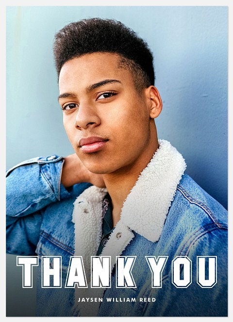 Classic Letterman Thank You Cards 