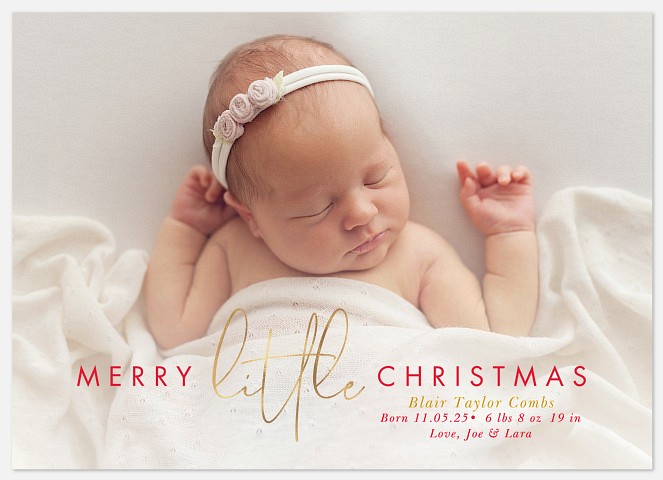 Merry Little Arrival Holiday Photo Cards