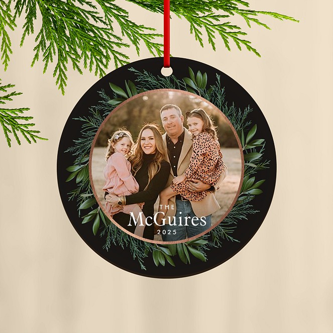 Elegant Wreath Custom Ornaments