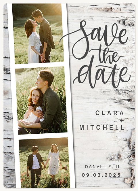 Rustic Trio Wedding Save the Date Magnets