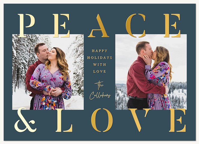 Shining Stencil Personalized Holiday Cards