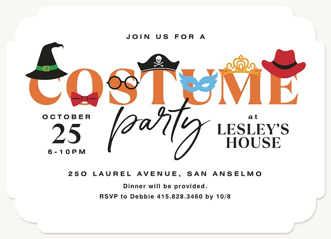 Costume Party Halloween Party Invitations