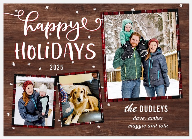 Whimsical Cabin Holiday Photo Cards