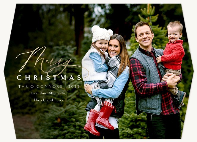 Gilded Merry Personalized Holiday Cards
