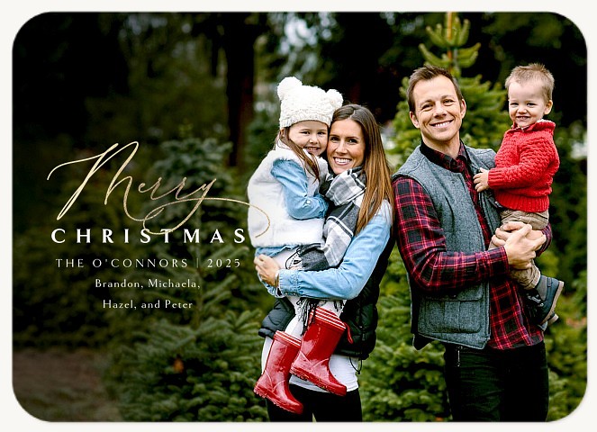 Gilded Merry Personalized Holiday Cards