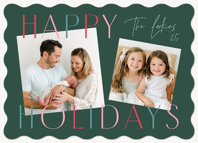 Holiday Hues Personalized Holiday Cards