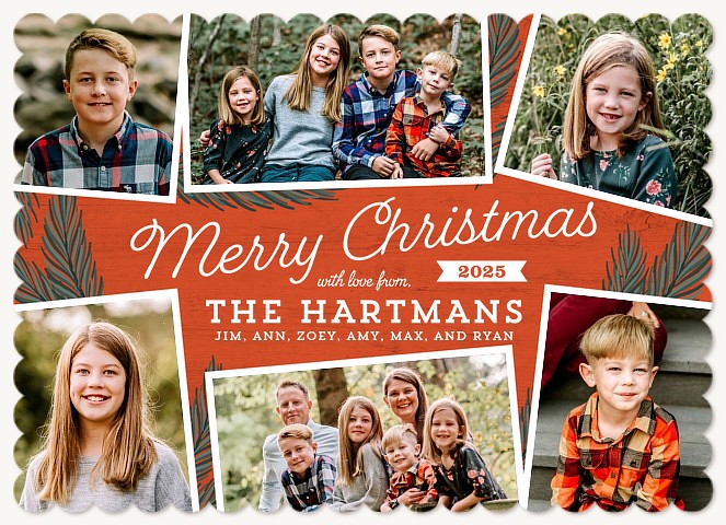 Heritage Pine Personalized Holiday Cards