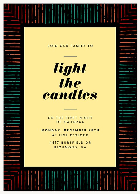 Candle Light Kwanzaa Cards