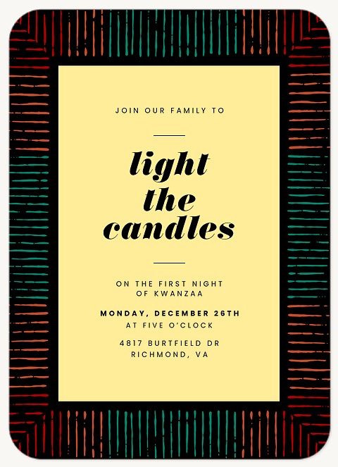 Candle Light Kwanzaa Cards